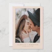 MIAアーチ焼きオレンジモダンミニマ結婚リスト 招待状 (裏面)