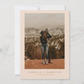 MIAアーチ焼きオレンジモダンミニマ結婚リスト 招待状 (裏面)