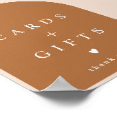 MIAアーチ焼けオレンジモダン色カード&ギフトサイン ポスター (角)