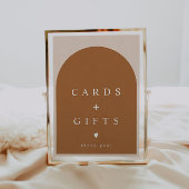 MIAアーチ焼けオレンジモダン色カード&ギフトサイン ポスター