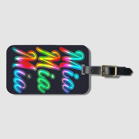 Mia名 ラゲッジタグ (正面横)