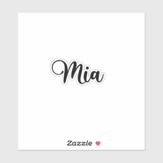 Mia名 – 手書き書 シール (シート)