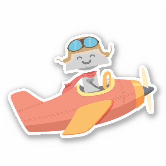 Mia飛行機 シール (正面)