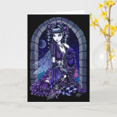 "Mia"の妖精の挨拶状 カード (黄色い花)