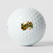 "Mia" フローラル Mia ネーム ロゴ, ゴルフボール (正面)
