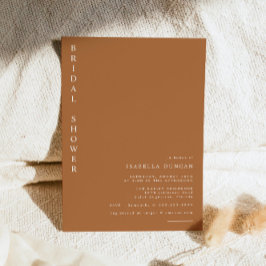 Mia – ボホー焼きオレンジミニマルブライダルシャワー 招待状