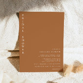 Mia – ボホー焼きオレンジミニマルブライダルシャワー 招待状