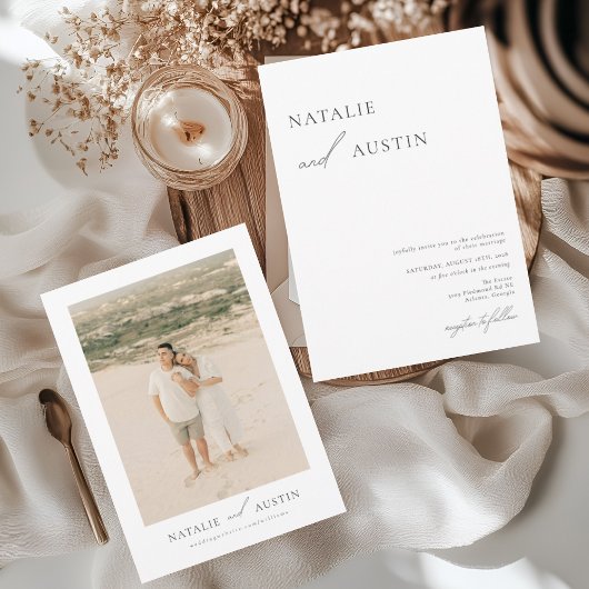 MIA ボホ ミニマリスト ウェディング インビテーション