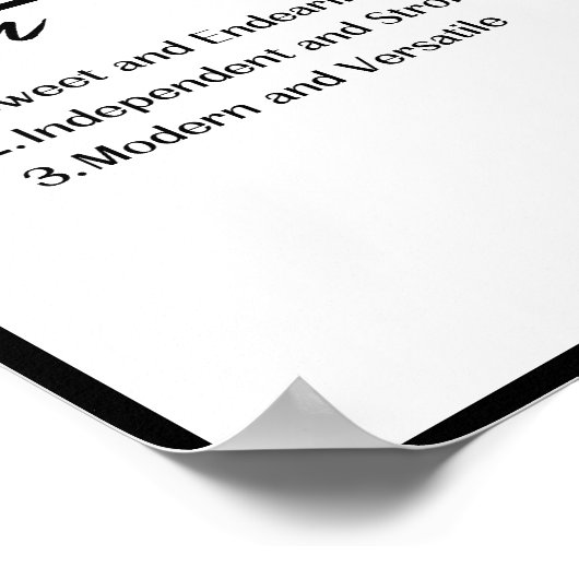 Mia、女の子パーソナライズされた名の定義 ポスター (角)