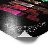 Mia - 3D光源でのMiaの名前(写真) フォトプリント (角)