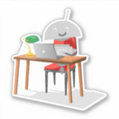 Mia at a Desk シール (正面)