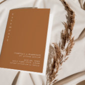 MIA BURNT ORANGE SAVE THE DATE 招待状