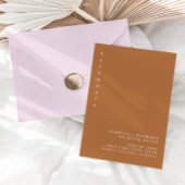 MIA BURNT ORANGE SAVE THE DATE 招待状