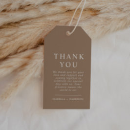 Mia - Earth Tone Taupeミニマルモダンリストボヘミア ギフトタグ