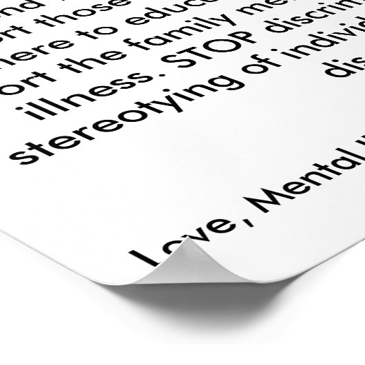 MIA, Mental Illness Awareness, Mental Illness i... ポスター (角)