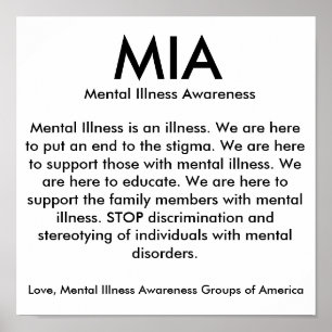 MIA, Mental Illness Awareness, Mental Illness i... ポスター