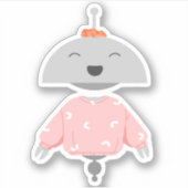 Mia With a Scrunchie Sticker シール (正面)