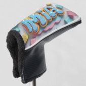 Mia written in graffiti font ゴルフヘッドカバー (3/4 正面)