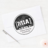 MIAClan.net高品質デカール白/黒 ラウンドシール (封筒)