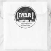 MIAClan.net高品質デカール白/黒 ラウンドシール (バッグ)