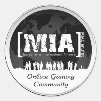 MIAClan.net高品質デカール白/黒 ラウンドシール