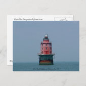 Miah Maull Light house, Delaware Bay, NJ. ポストカード (正面/裏面)