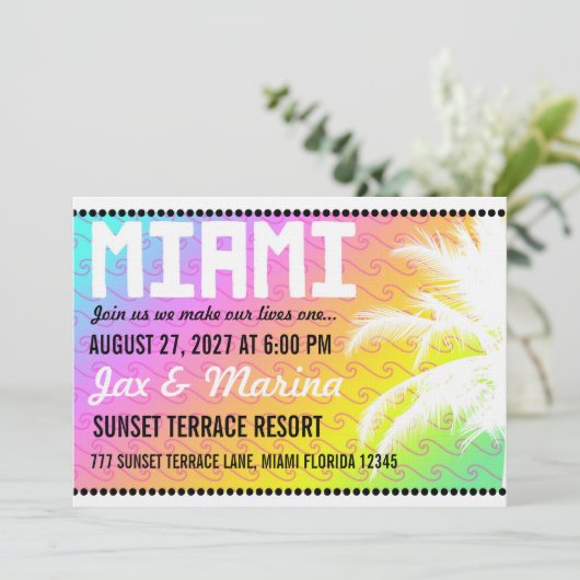 MIAMI宛先招待状 招待状 (スタンド正面)