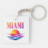 Miami Afterglow — High-Fashion Sunset Streetwear キーホルダー (裏面)