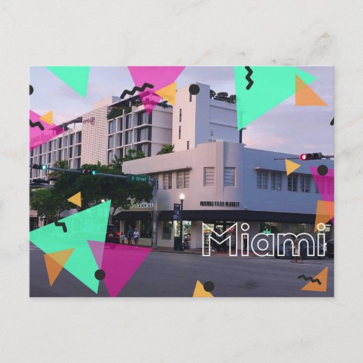 Miami art deco  ポストカード (正面)
