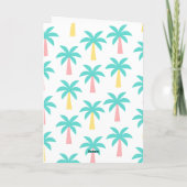 Miami Art Deco Christmas Palm Tree Card シーズンカード (裏面)