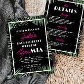 Miami Bachelorette Party Invitation Itinerary 招待状
