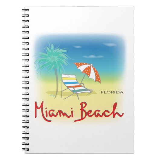 Miami Beachのやし ノートブック (正面)