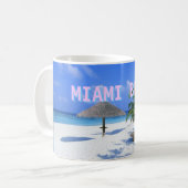 MIAMI BEACHのマグ コーヒーマグカップ (正面左)
