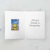 Miami Beachのライフセービングの立場の挨拶状 カード (内部)