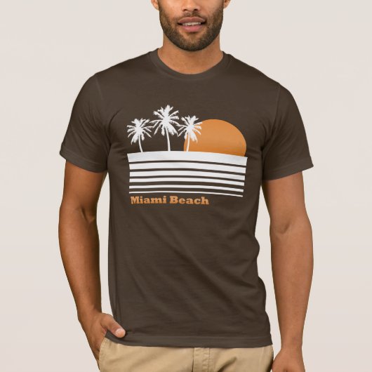 Miami BeachのレトロのTシャツ Tシャツ (正面)