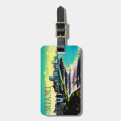 Miami Beachフロリダの超現実的な色 ラゲッジタグ (正面縦)