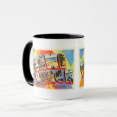 Miami BeachフロリダFLの古いヴィンテージ旅行記念品 マグカップ (正面左)