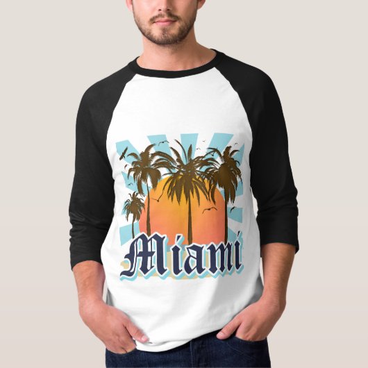 Miami BeachフロリダFLA Tシャツ (正面)