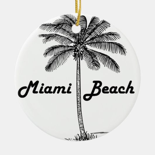 Miami Beach セラミックオーナメント (正面)