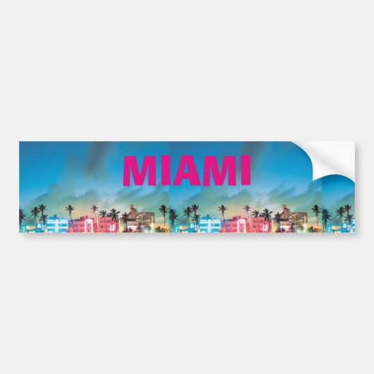 MIAMI BEACH バンパーステッカー (正面)