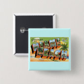 Miami Beach、フロリダからの挨拶! 缶バッジ (正面&裏面)