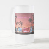 Miami Beach、フロリダ フロストグラスビールジョッキ (正面左)