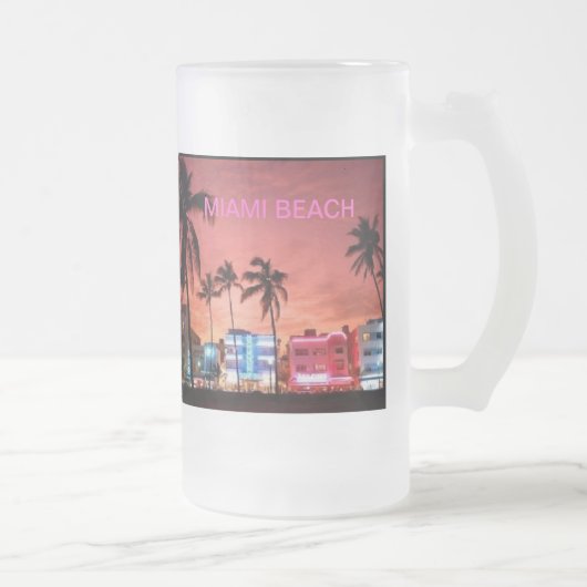 Miami Beach、フロリダ フロストグラスビールジョッキ (右)