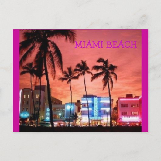 Miami Beach、フロリダ ポストカード (正面)