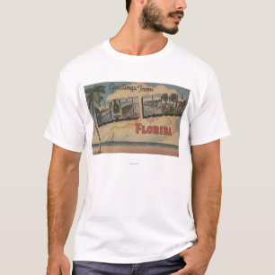 Miami Beach、フロリダ-大きい手紙場面 Tシャツ