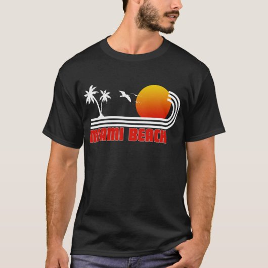 Miami Beach、フロリダ Tシャツ (正面)