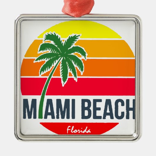Miami Beach メタルオーナメント (正面)