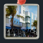 Miami Beach メタルオーナメント<br><div class="desc">Miami Beach、フロリダの画像的な眺めを展示する記念品。</div>