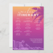 Miami Beach Birthday Weekend Itinerary 招待状 (裏面)