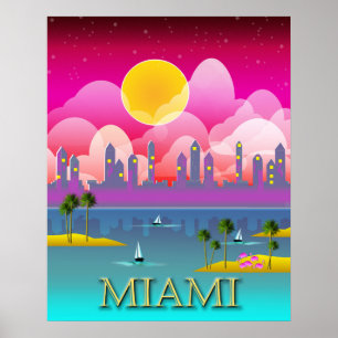 Miami Beach Florida ポスター